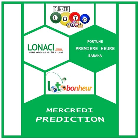 PREDICTIONS LOTO BONHEUR (LONACI) DU 18 SEPTEMBRE 2024