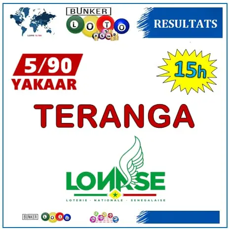 Résultats Loto 5/90 Yakaar (15H-TERANGA) du mardi 08 octobre 2024