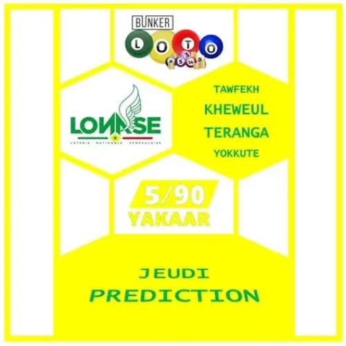 PREDICTIONS LOTO 5/90 YAKAAR (LONASE) DU 19 SEPTEMBRE 2024