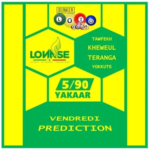 PREDICTIONS LOTO 5/90 YAKAAR (LONASE) DU 08 NOVEMBRE 2024