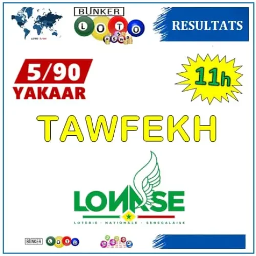 Résultats Loto 5/90 Yakaar (11H-TAWFEKH) du mercredi 18 septembre 2024