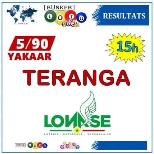 Résultats Loto 5/90 Yakaar (15H-TERANGA) du mercredi 18 septembre 2024